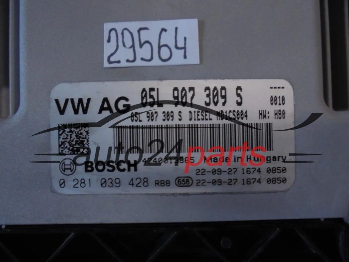 Calculateur Moteur  VOLKSWAGEN 0281039428 05L907309S