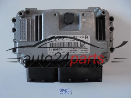 KOMPUTER STEROWNIK SILNIKA FIAT PUNTO, BRAVO 1.4, BOSCH 0 261 201 687, 0261201687, FPT 51805023B