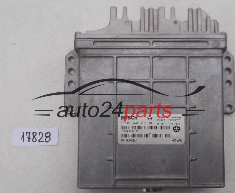 KOMPUTER STEROWNIK SILNIKA CHRYSLER VOYAGER 2.5 TDI BOSCH 0 281 001 708, 0281001708, P04686661AC