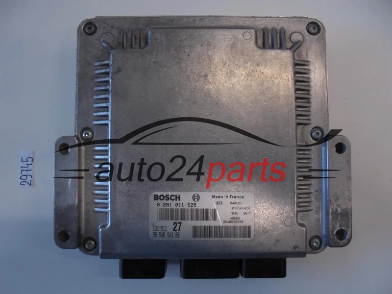 KOMPUTER STEROWNIK SILNIKA PEUGEOT 206 2.0 HDI BOSCH 0 281 011 525, 0281011525, 96 546 943 80, 9654694380