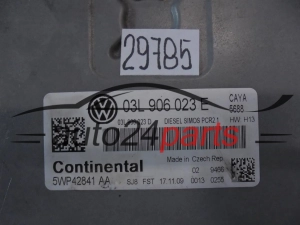 KOMPUTER STEROWNIK SILNIKA VW VOLKSWAGEN POLO 1.6 TDI CONTINENTAL 5WP42841 AA, 5WP42841AA, 03L 906 023 E, 03L906023E, 03L 906 023 D, 03L906023D