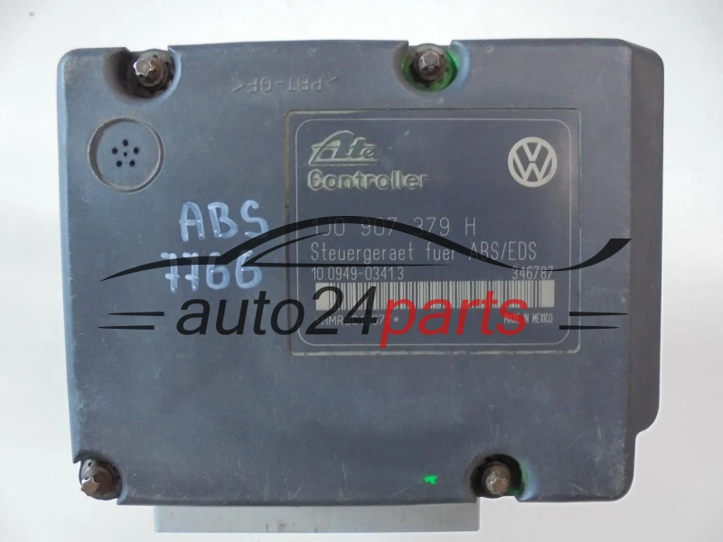 Pompe ABS et calculateur VW VOLKSWAGEN AUDI SKODA ATE 1J0 614 217 C, 1J0614217C, 10.0204-0143.4, 10020401434, 1J0 907 379 H, 1J0907379H, 10.0949-0341.3, 10094903413