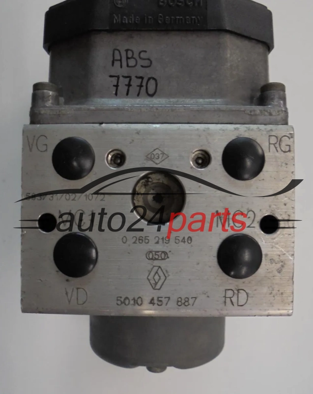 ABS POMPA I STEROWNIK RENAULT MASCOTT BOSCH 0 265 219 540 , 0265219540, 5010457887, 0273004985