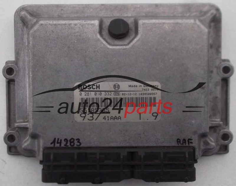 Komputer sterownik silnika Alfa Romeo 147 1.9 JTD 0281010332 55185365 93741AAA 1039S00957