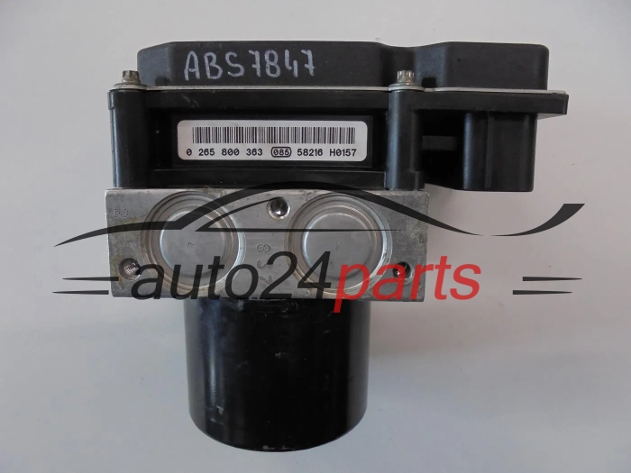 Pompe ABS et calculateur AUDI SEAT SKODA VOLKSWAGEN BOSCH 0 265 231 426, 0265231426, 6Q0 614 117 Q, 6Q0614117Q, 0 265 800 363, 0265800363, 6Q0 907 379 AA, 6Q0907379AA