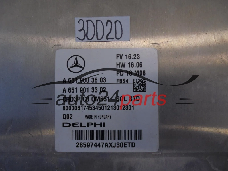 KOMPUTER STEROWNIK SILNIKA MERCEDES BENZ A6519003603 A6519013302