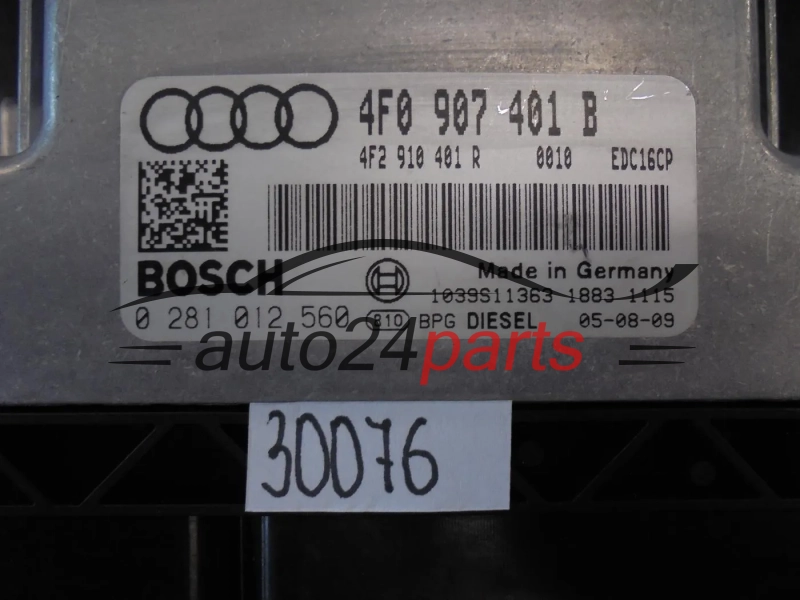 KOMPUTER STEROWNIK SILNIKA AUDI 0281012560 4F0907401B