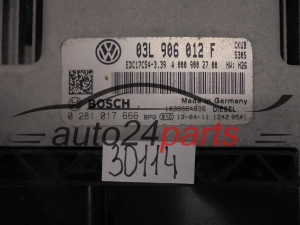 KOMPUTER STEROWNIK SILNIKA VOLKSWAGEN CRAFTER 0281017666 03L906012F