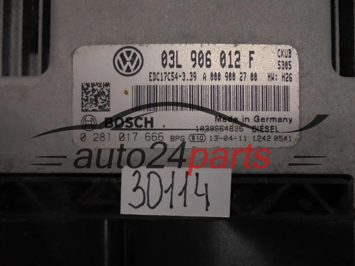 Motorsteuergerät VOLKSWAGEN CRAFTER 0281017666 03L906012F