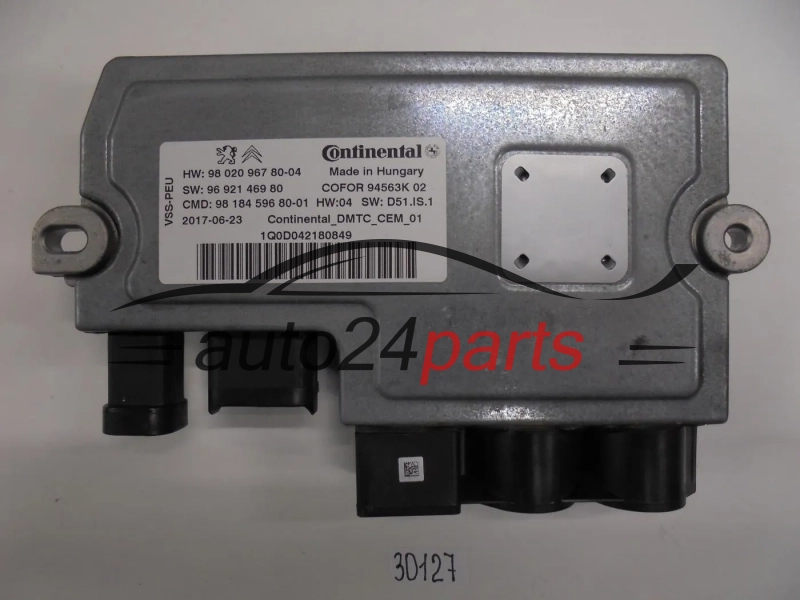 KOMPUTER STEROWNIK START STOP CITROEN PEUGEOT 9692146980, 9802096780-04, 9818459680-01