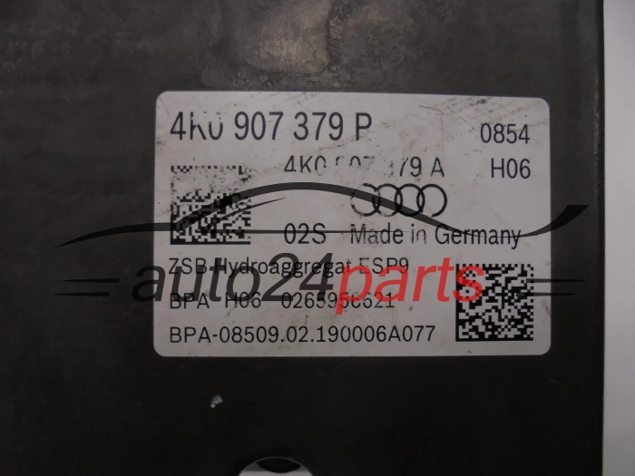 Bomba ABS y centralita AUDI 0265291331 4K0614517R 4K0907379P 0265956621