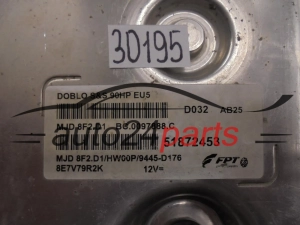 KOMPUTER STEROWNIK SILNIKA FIAT DOBLO 51872453, MJD 8F2.D1, MJD8F2D1, BC0097888.C, MJD8F2D1HW00P9445-D176, 8E7-LZL7K