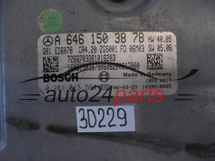 CENTRALITA DE MOTOR  MERCEDES BENZ 0281013564 A6461503878
