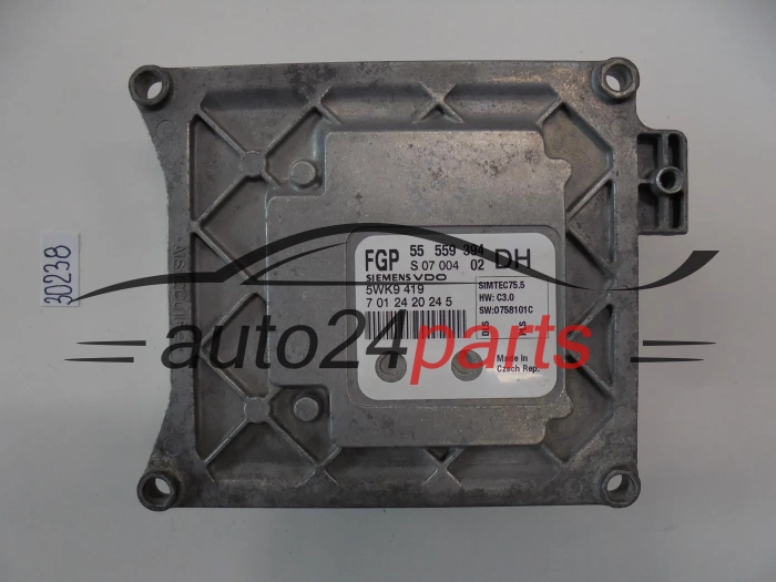 OPEL ASTRA 1.6 Z16XER SIEMENS VDO 5WK9 419, 5WK9419, FGP 55 559 394 DH, 55559394DH, 55559394, SIMTEC75.5