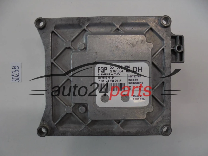 OPEL ASTRA 1.6 Z16XER SIEMENS VDO 5WK9 419, 5WK9419, FGP 55 559 394 DH, 55559394DH, 55559394, SIMTEC75.5