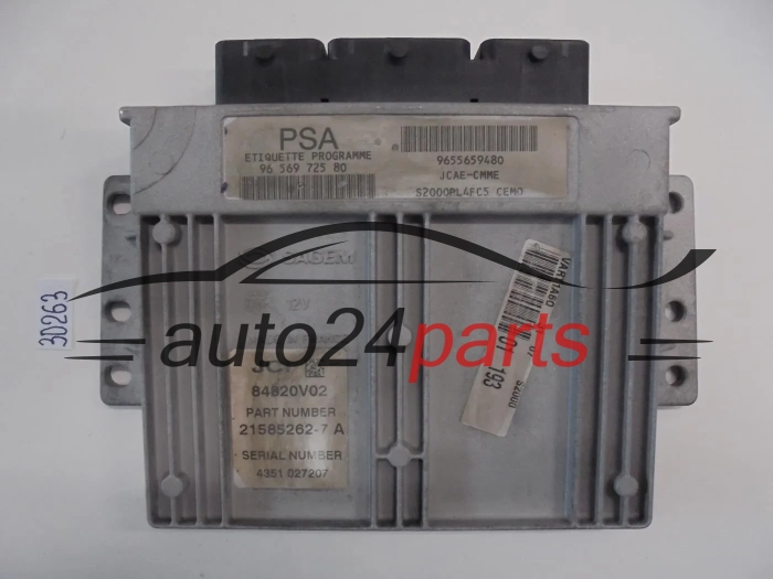 KOMPUTER STEROWNIK SILNIKA CITROEN PEUGEOT 21585262-7A, 215852627A, 9656972580, 9655659480