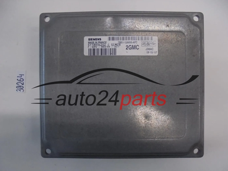 KOMPUTER STEROWNIK SILNIKA FORD FOCUS C-MAX 1.6 SIEMENS S118934202 C, S118934202C, FoMoCo 7M51-12A650-AFC, 7M5112A650AFC, 2GMC, SIM28