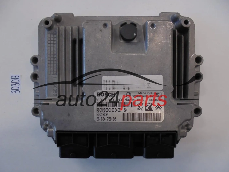 KOMPUTER STEROWNIK SILNIKA CITROEN C3, PEUGEOT 207 1.4 HDI, BOSCH 0 281 012 529, 0281012529, EDC16C34, 96 634 758 80, 9663475880