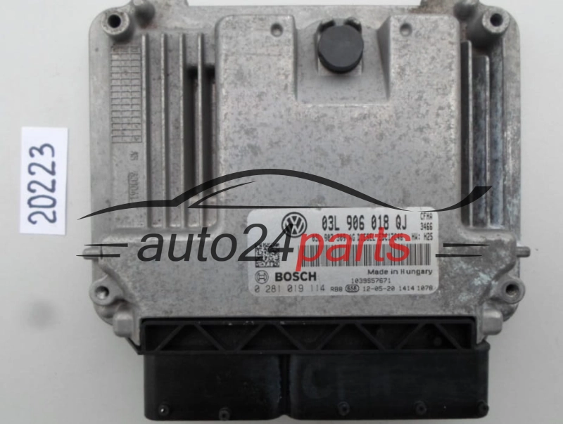 KOMPUTER STEROWNIK SILNIKA SKODA YETI 2.0 TDI BOSCH 0 281 019 114, 0281019114, 03L 906 018 QJ, 03L906018QJ, EDC17C46
