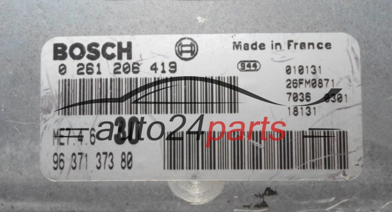 KOMPUTER STEROWNIK SILNIKA CITROEN C5 3.0 V6 BOSCH 0261 206 419,  96 371 373 80