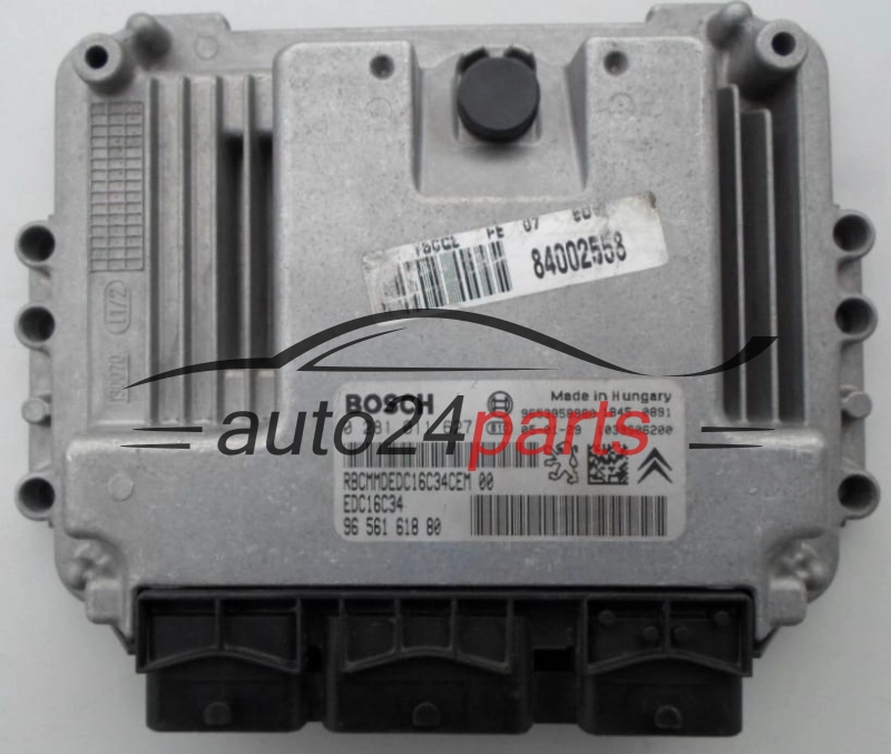 ECU CENTRALITA DE MOTOR PEUGEOT 1.6 HDI BOSCH 0 281 011 627,  96 561 618 80