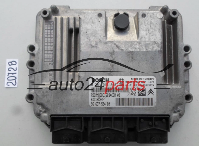 KOMPUTER STEROWNIK SILNIKA PEUGEOT 207 1.6 HDI BOSCH 0 281 013 868, 0281013868, 96 637 554 80, 9663755480, 9653958980, EDC16C34 