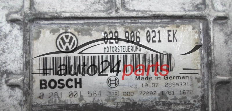 KOMPUTER STEROWNIK SILNIKA SEAT IBIZA CORDOBA 1.9TDI, BOSCH 0 281 001 584, 0281001584, 028 906 021 EK, 028906021EK