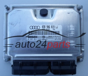 CALCULATEUR MOTEUR AUDI A4 1.9 TDI BOSCH 0 281 011 222, 0281011222, 038 906 019 LJ, 038906019LJ, EDC15P+  