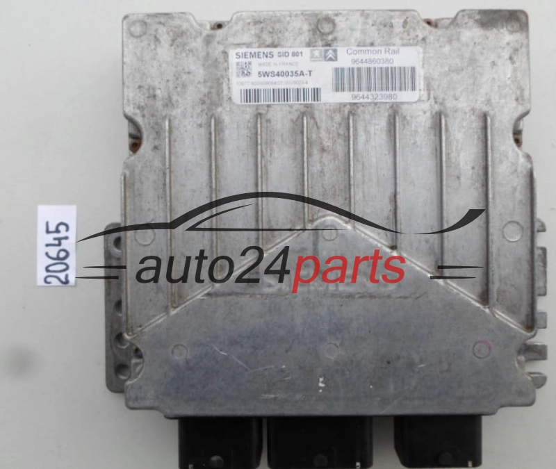 KOMPUTER STEROWNIK SILNIKA SUZUKI VITARA 2.0 HDI SIEMENS 5WS40035A-T, 5WS40035AT, SW 9644860380, HW 9644323980, SID 801