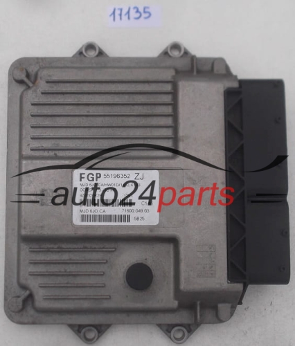 CALCULATEUR MOTEUR OPEL CORSA 1.3 JTD MAGNETI MARELLI MJD 6JO.CA, MJD6JOCA, MJD6J0.CA, FGP 55196352 ZJ, 55196352ZJ, 71600.049.03, 7160004903