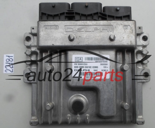 CENTRALITA DE MOTOR CITROEN PEUGEOT 2.0 HDI DELPHI 28333381, HW 9666912580, HW9666912580, DCM3.5