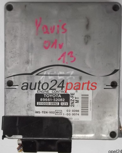 MOTORSTEUERGERÄT ECU STEUERGERÄT TOYOTA YARIS 1.3 2NZ-FE, 89661-52082