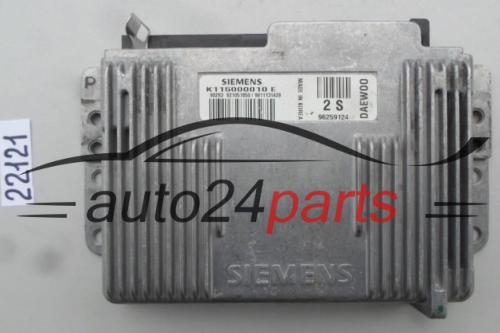 KOMPUTER STEROWNIK SILNIKA DAEWOO MATIZ 0.8, SIEMENS K115000010 E, K115000010E, 96259124 2S 