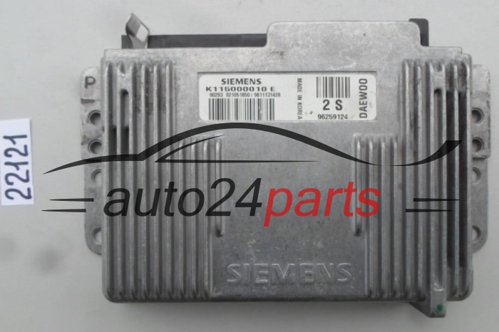 KOMPUTER STEROWNIK SILNIKA DAEWOO MATIZ 0.8, SIEMENS K115000010 E, K115000010E, 96259124 2S 