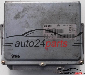 MOTORSTEUERGERÄT ECU STEUERGERAT CITOREN AX, PEUGEOT 106 1.0, BOSCH 0 261 203 617, 0261203617, 96 226 777 80, 9622677780, MA3.0 65 