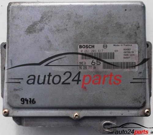 PEUGEOT 106 1.0, BOSCH 0 261 203 617, 0261203617, 96 226 777 80, 9622677780, MA3.0 65