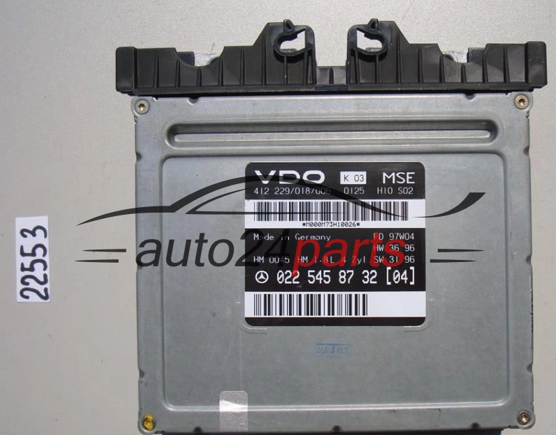KOMPUTER STEROWNIK SILNIKA MERCEDES W202 C180 1.8 A0225458732, 0225458732, 022 545 87 32, 412.229/018/006, 412229018006