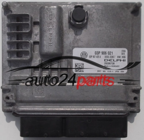 ECU CENTRALITA DE MOTOR VOLKSWAGEN POLO 6R 1.2 TDI DELPHI 28306738, 03P 906 021, 03P906021, 03P 907 425 A, 03P907425A