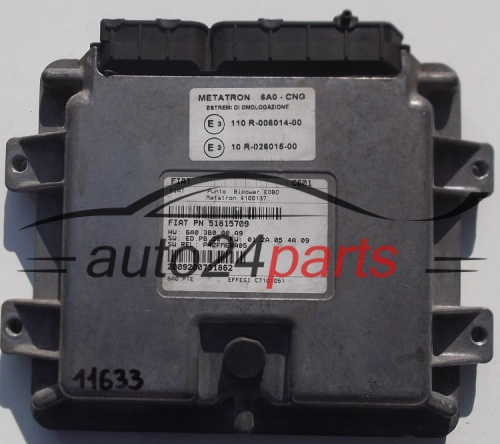 KOMPUTER STEROWNIK SILNIKA FIAT PUNTO 1.2 51815709 -  11633