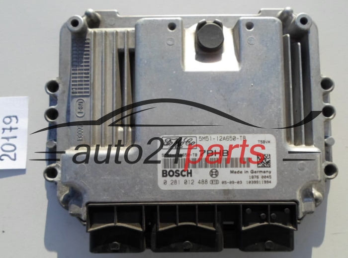 KOMPUTER STEROWNIK SILNIKA FORD FOCUS C- MAX 1.6 TDCI BOSCH 0281 012 488, 0281012488, 5M51-12A650-TB, 5M5112A650TB 