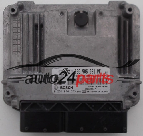 MOTORSTEUERGERÄT ECU STEUERGERÄT VW VOLKSWAGEN CADDY 1.9 TDI 03G906021PF, 03G906021AB, BOSCH 0281014075