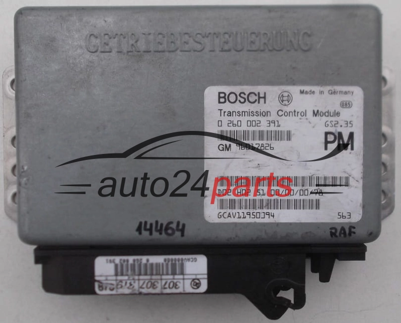 BOSCH 0 260 002 391, 0260002391, GM 96017826 PM, 96017826PM