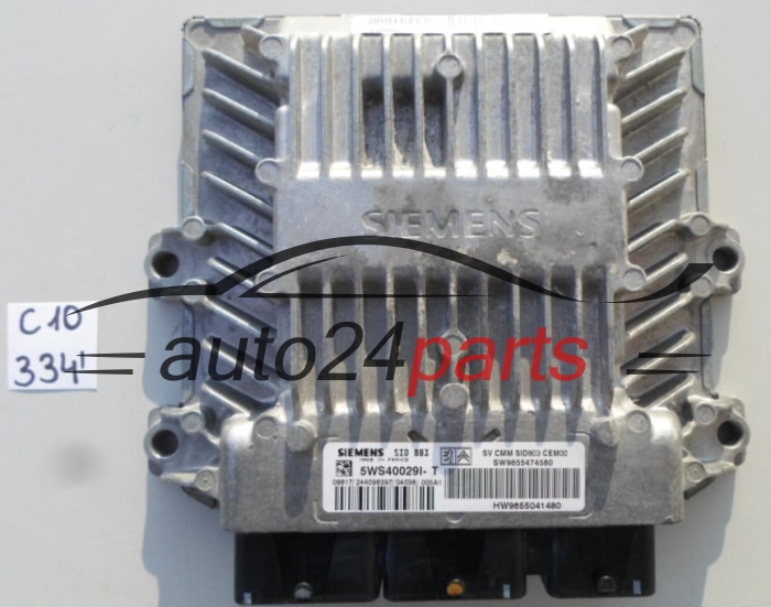 KOMPUTER STEROWNIK SILNIKA CITROEN PEUGEOT 2.0 HDI SIEMENS 5WS40029I-T, 5WS40029IT, SW 9655474580, HW 9655041480, SID803