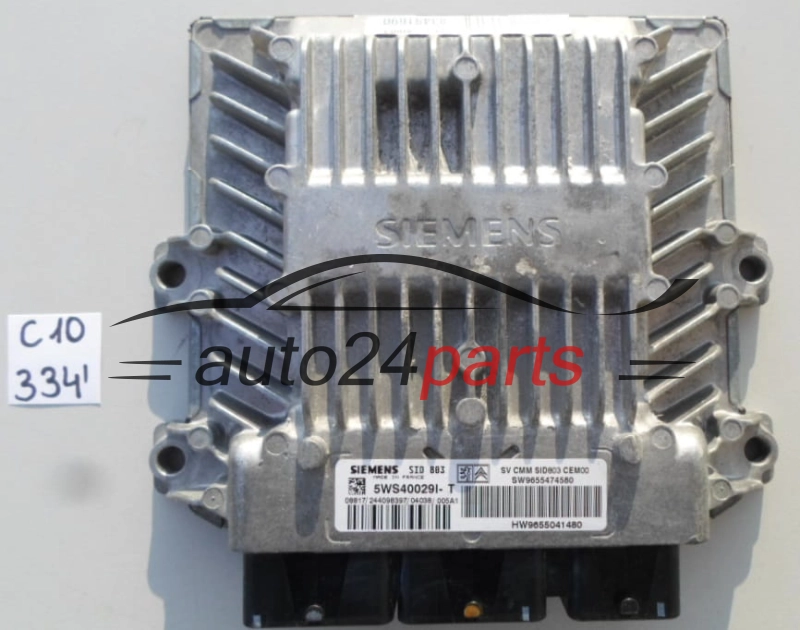 KOMPUTER STEROWNIK SILNIKA CITROEN PEUGEOT 2.0 HDI SIEMENS 5WS40029I-T, 5WS40029IT, SW 9655474580, HW 9655041480, SID803