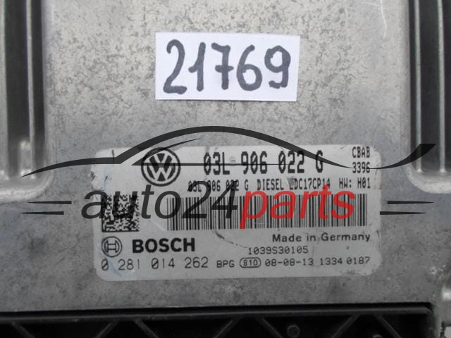VOLKSWAGEN GOLF 2.0 TDI BOSCH 0 281 014 985, 0281014985, 03L 906 022 AH, 03L906022AH, 03L 906 022 G, 03L906022G, EDC17CP14 