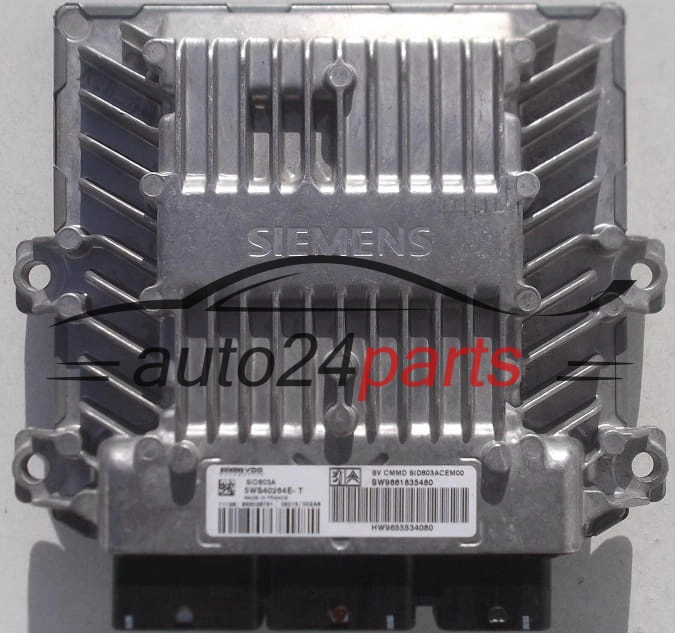 ECU CENTRALITA DE MOTOR CITROEN PEUGEOT 2.0 HDI SIEMENS VDO 5WS40264E-T, 5WS40264ET, SW9661835480, HW9655534080, SID803A 