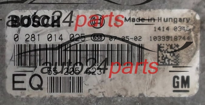 KOMPUTER STEROWNIK SILNIKA OPEL ASTRA ZAFIRA 1.9 CDTI BOSCH 0 281 014 025, 0281014025, GM 55 205 623 EQ, 55205623