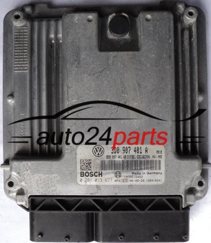 MOTORSTEUERGERÄT ECU STEUERGERAT VW VOLKSWAGEN PHAETON 3.0 TDI 3D0907401A, 8E0907401AB, BOSCH 0281013677