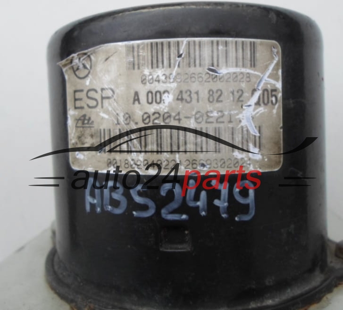 POMPE HYDRAULIQUE ET CALCULATEUR d'ABS MERCEDES A 003 431 82 12, A0034318212, 10020402214, A2025454732