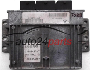 KOMPUTER STEROWNIK SILNIKA RENAULT LAGUNA 1.8 21646437-7, 1093 034122, 1093034122, S2000RPM, 8200158443, 8200045893